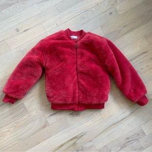 Epic Threads Red Faux Fur Jacket | Size: 5